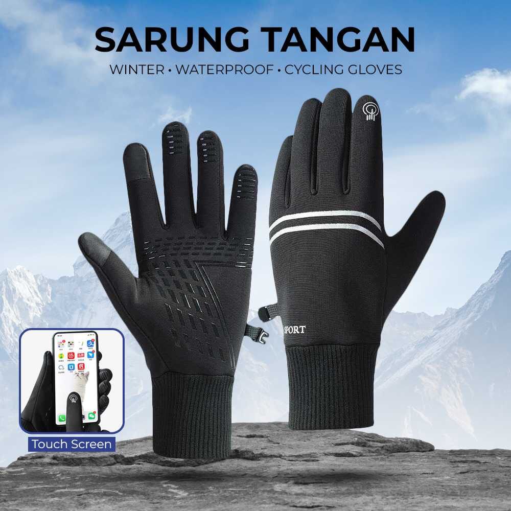 SARUNG TANGAN MOTOR TOUCH SCREEN SARUNG TANGAN DINGIN ANTIAIR TOUCH SREEN CYCLING GLOVES