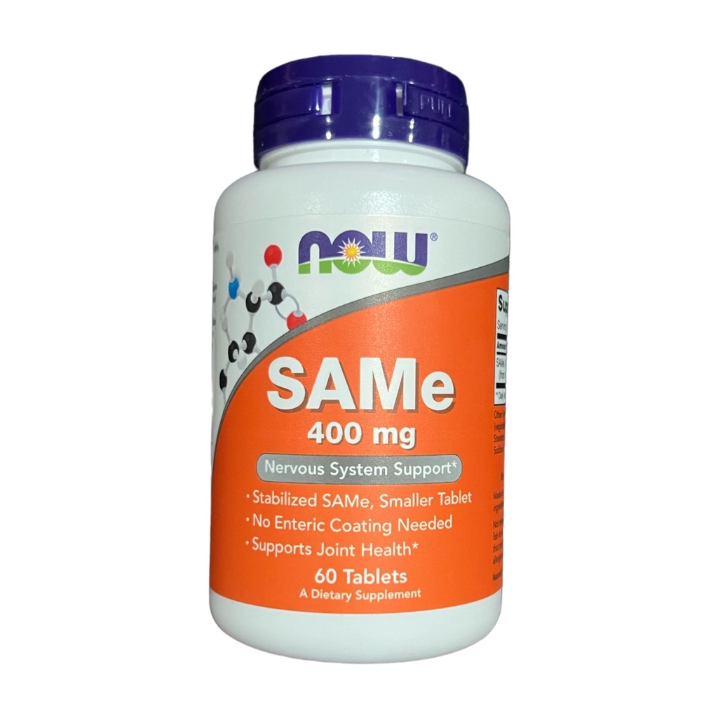 Now Food SAMe 400 mg 60 Tablets Dukungan Sistim Saraf Dan Kesehatan Sendi ORI USA