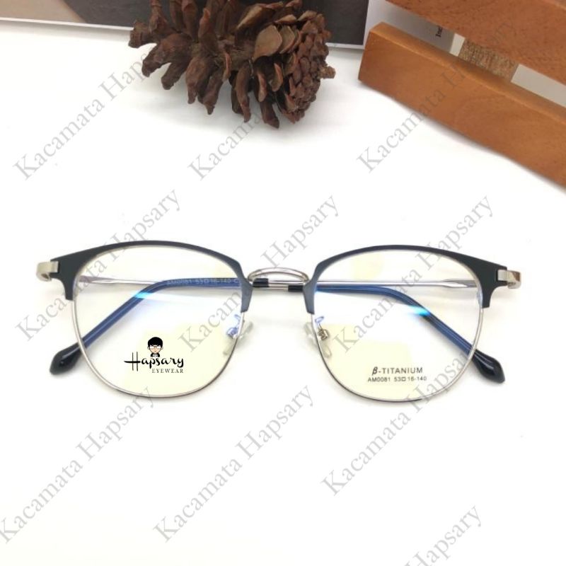 Frame Kacamata Minus Antiradiasi | Kaca mata Terbaru F0081 | Anti UV Photocromic &amp; Bluecromic