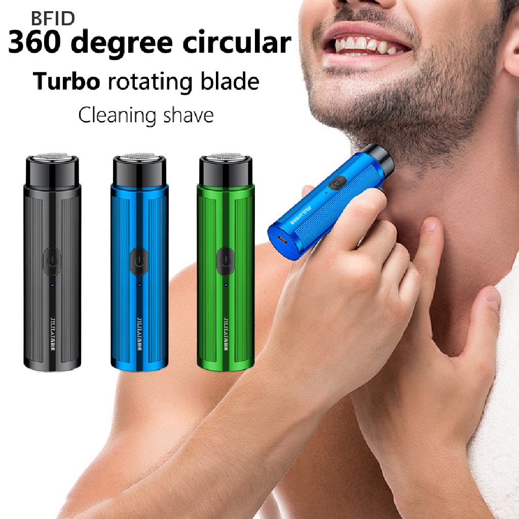 [BFID] Alat Cukur Elektrik Mini USB Razor Portable Rotary Cutter Kepala Jenggot Stubble Trimmer [ID]