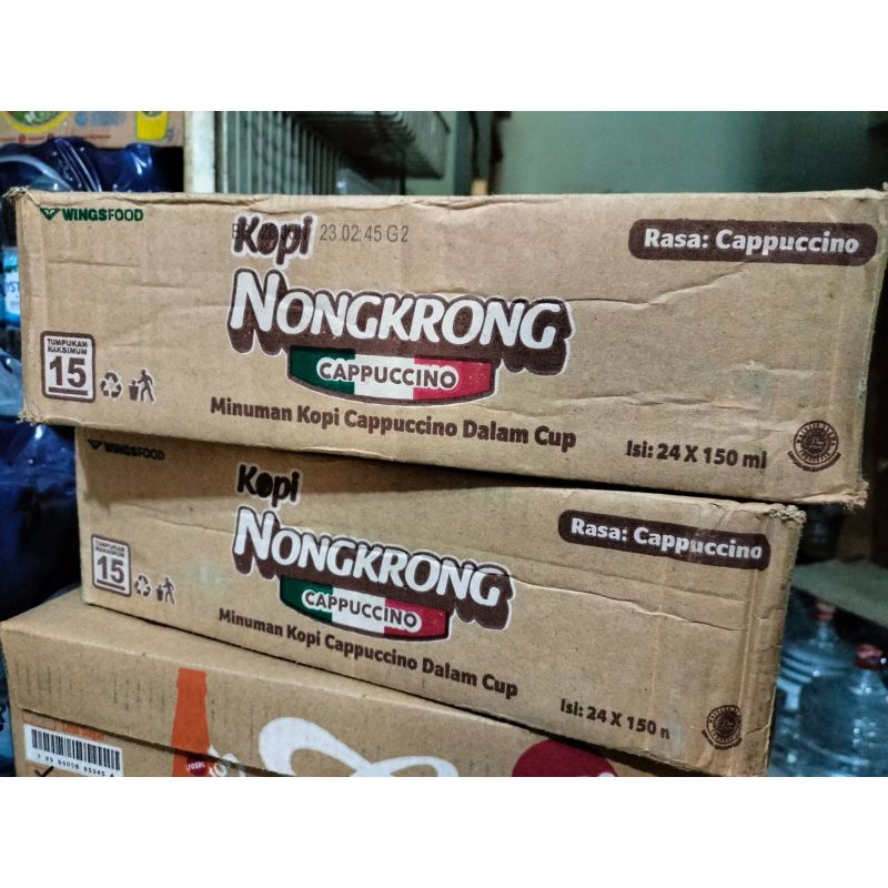 

Kopi nongkrong cappucino 150ml 1 dus isi 24 cup