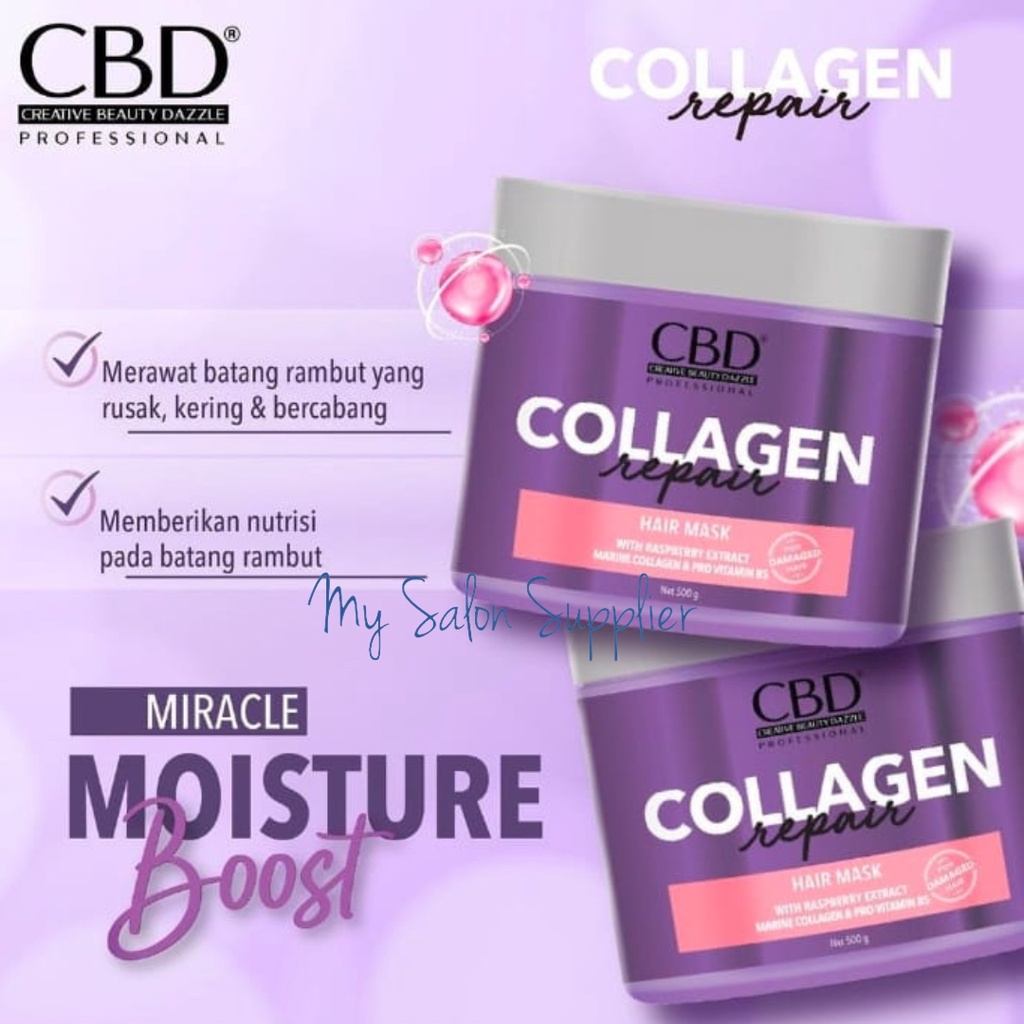 CBD Collagen Repair Hair Maks / Masker Rambut 500g