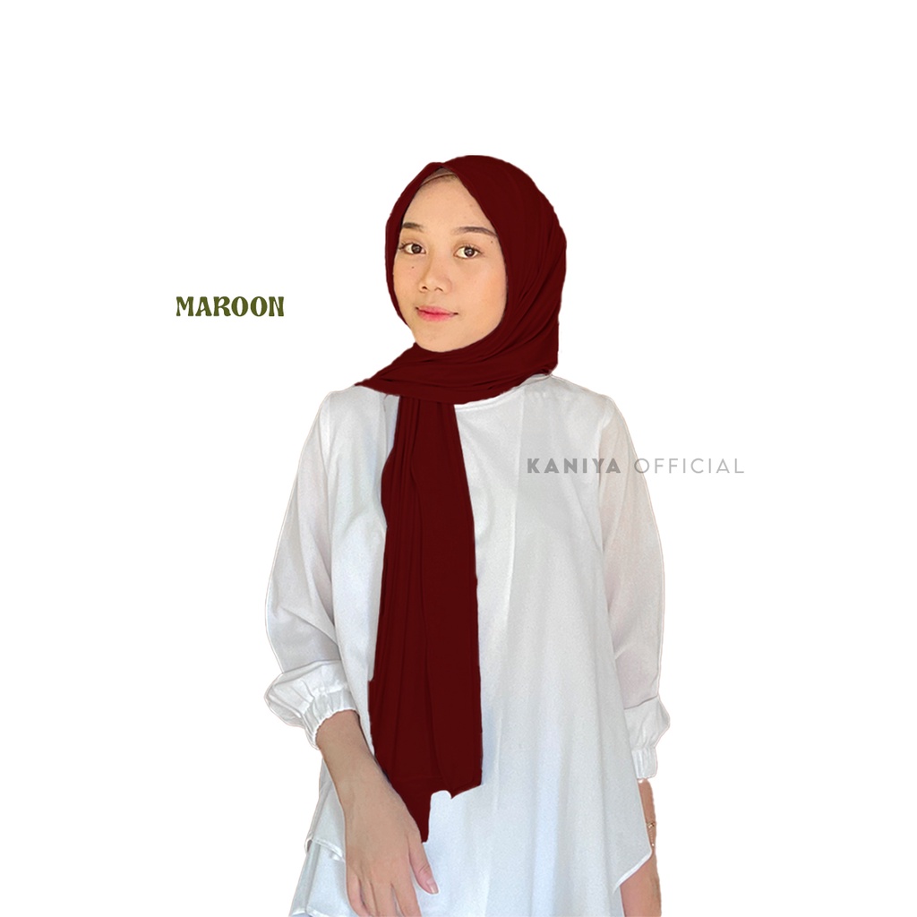 Kaniya Official - Pashmina Kaos Jersey / Pashmina Jersey-P Jersey Maroon