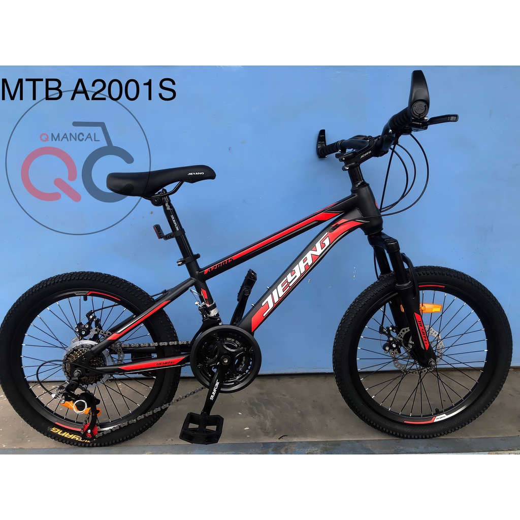 MTB 20" JIEYANG Suspensi 21 Speed Kabel Dalam Sepeda Gunung Bergaransi A2001S