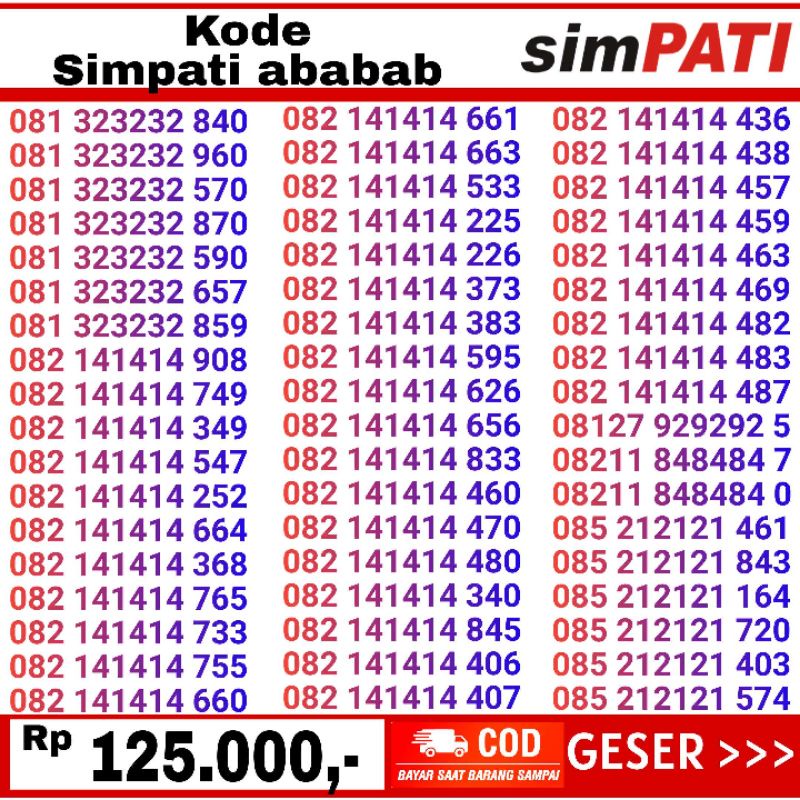 Telkomsel simpati cantik dan as cantik 323232 212121 dan 141414 murah