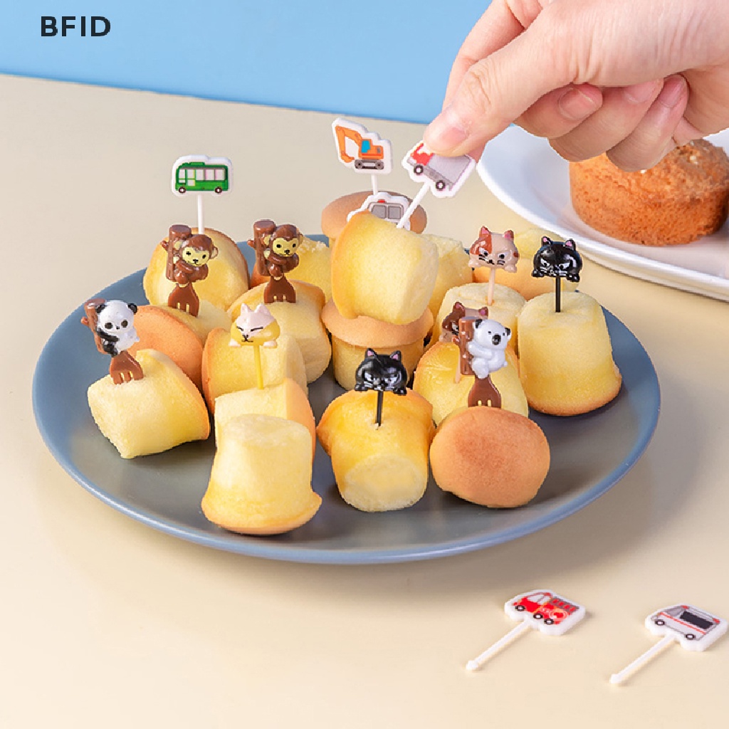 [BFID] Set Garpu Buah Kartun Kue Stick Twisted Desserts Forks Food Stick Rumah Pesta [ID]