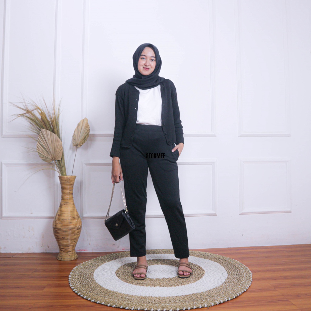 Celana Wanita Kekinian Bahan Scuba Premium tidak kusut Celana Formal  by Stokmee