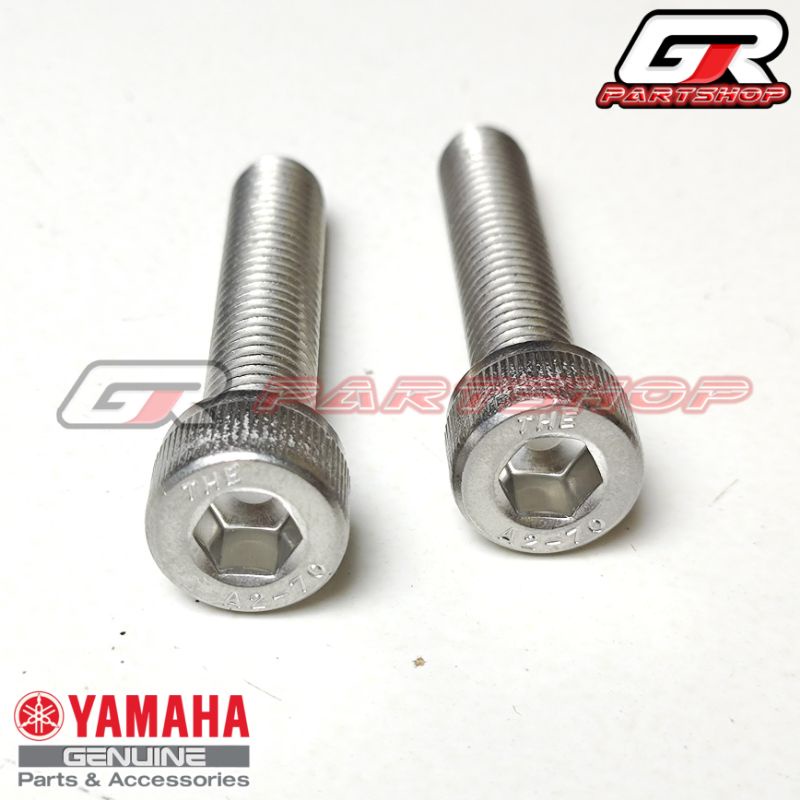 BAUT L SET 2PCS BEHEL BELAKANG  STAINLESS F1ZR F1Z FIZ R FIZR BEGEL BAUT CHROME CROM