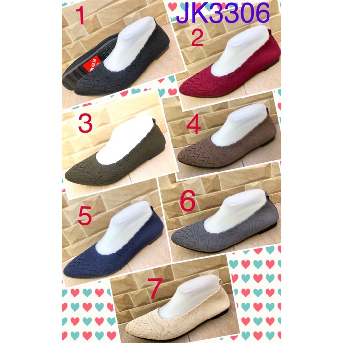 Flatshoes SEPATU KDM JK 3306 FLAT SHOES WANITA IMPORT ORIGINAL(P1X6) Sepatu Kerja Wanita BAHAN PREMI