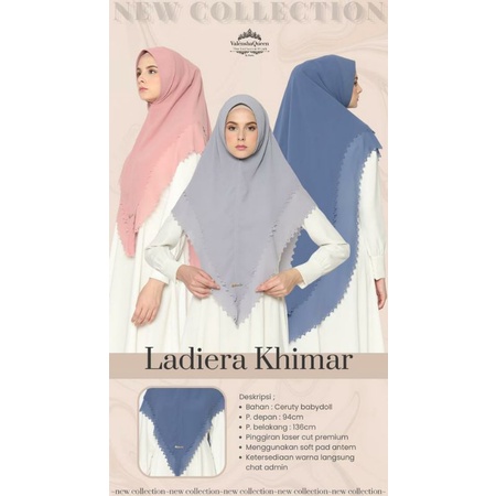 Khimar Ladiera Ceruty Babydoll lasercut original Valenshaqueen Hijab