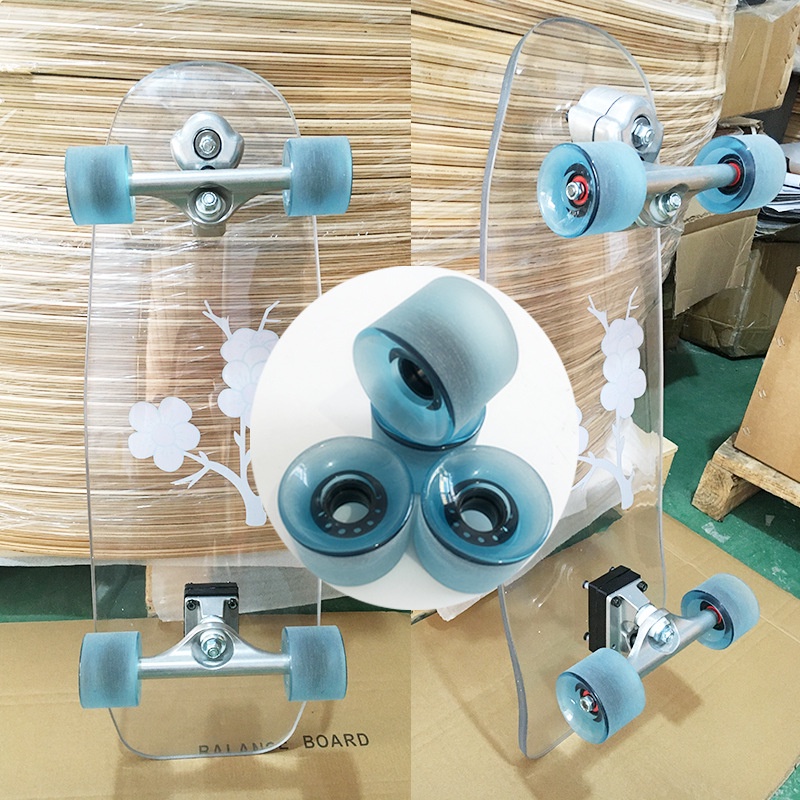 Transparan Transparan Skateboard Darat Surfboard Pemula Skateboard Transparan Roda Chong