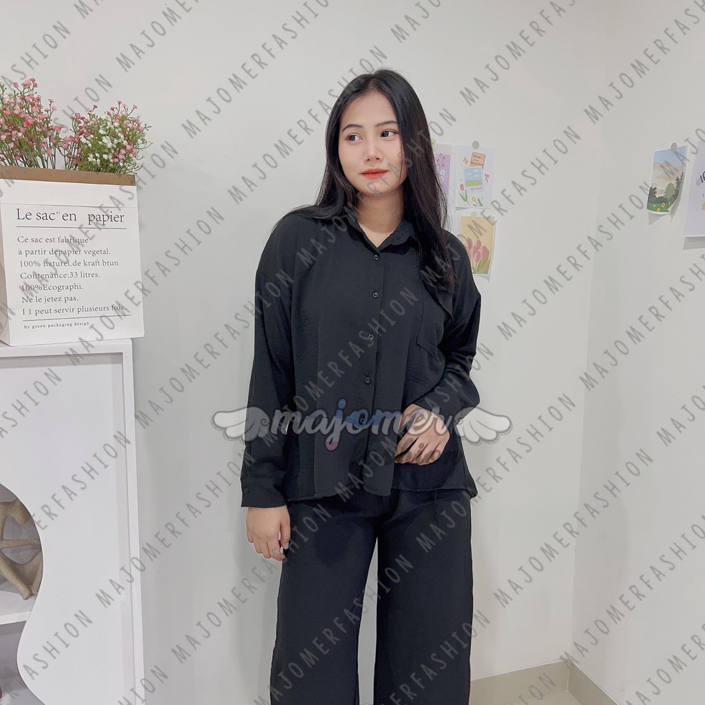 MAJOMER | ESSY SHIRT - KEMEJA BASIC WANITA