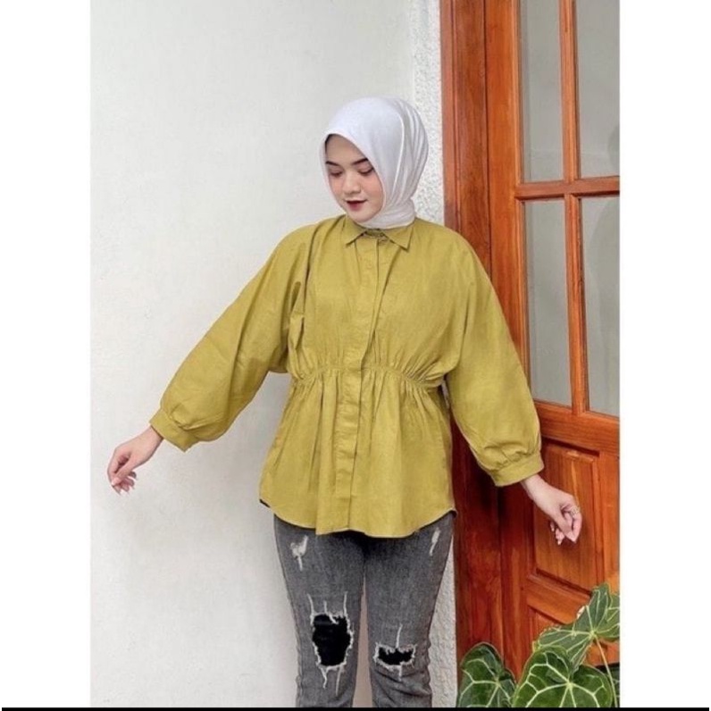 ALYA LINEN SHIRT / Kemeja Wanita Oversize