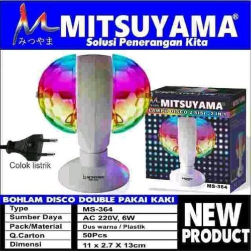 COD Lampu Disko Dua Sisi Dua Kepala + Kaki Mitsuyama MS 364