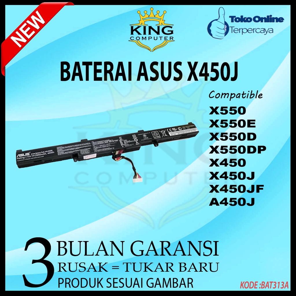 Baterai ASUS X550 X550E X550D X550DP X450 X450J X450JF A450J