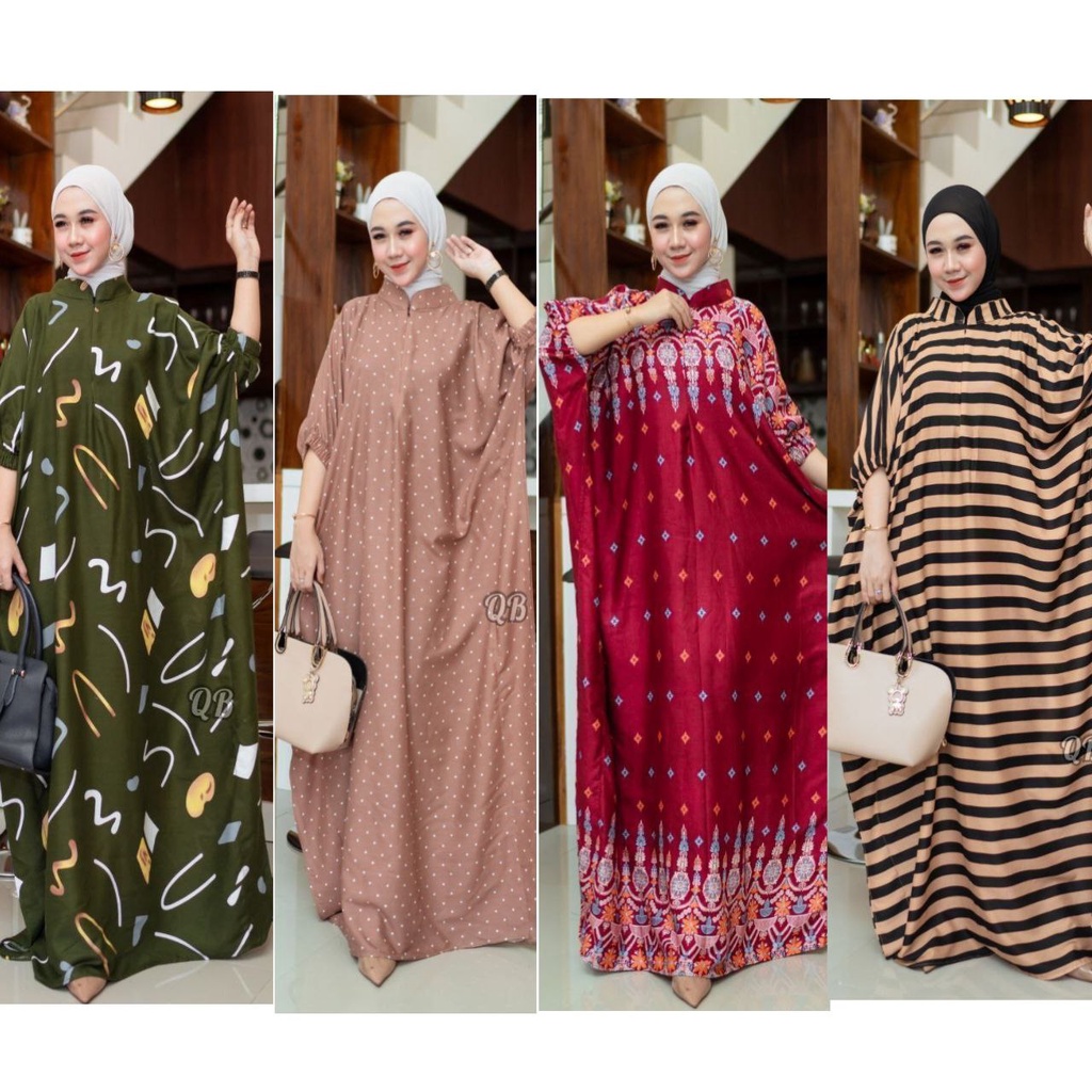 [TERLARIS BISA COD] Gamis Kaftan Jumbo Rayon Armor//Gamis Kaftan Viral Rayon Premium