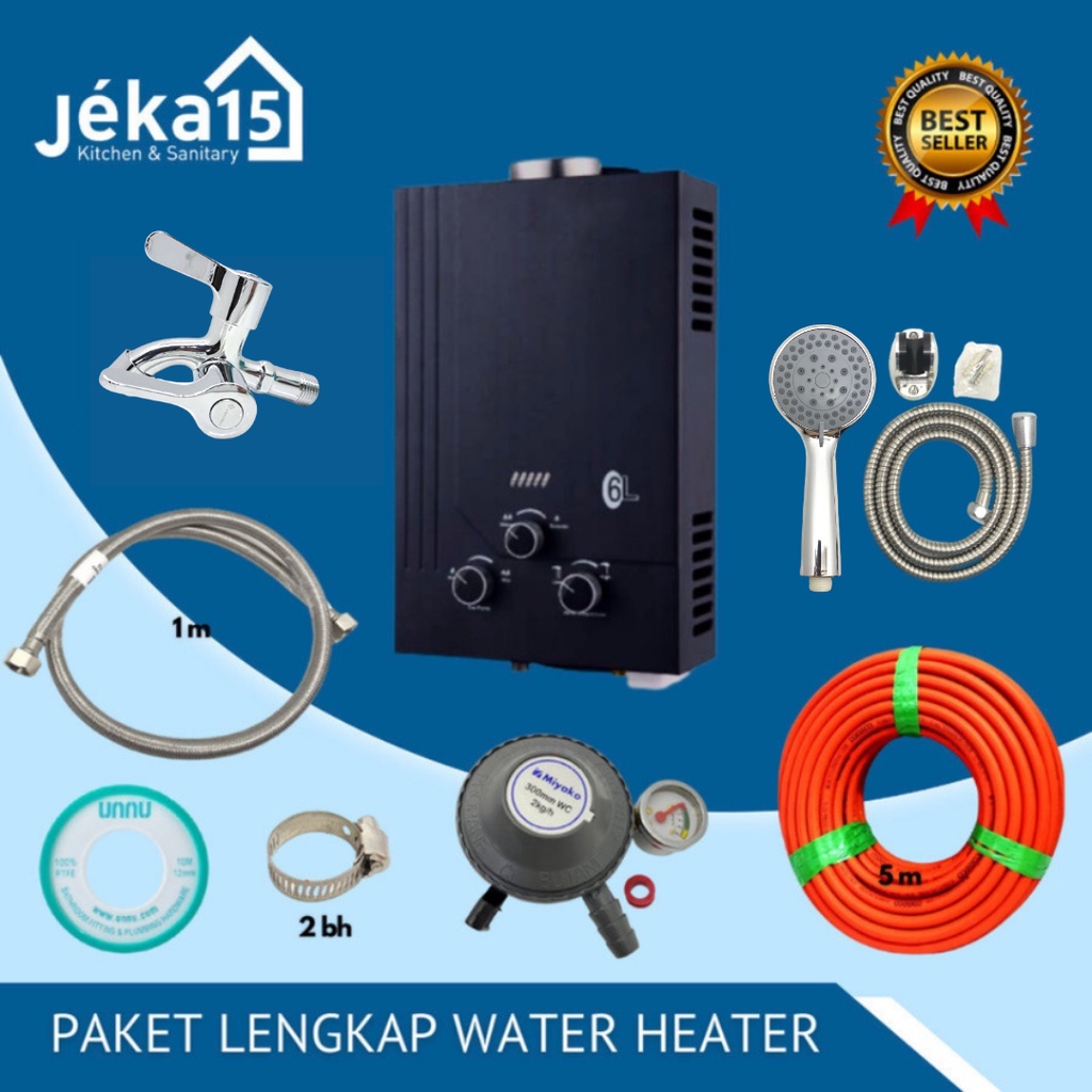 PAKET LENGKAP WATER HEATER MURAH/WATER HEATER GAS | PEMANAS AIR GAS