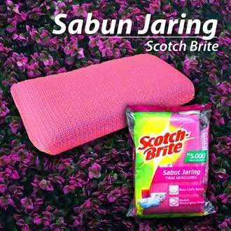 Sabut cuci piring scotch brite spon jaring (per 1) spon bersih dan awet