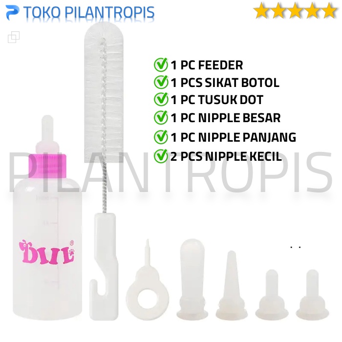 BOTOL SUSU KUCING BAYI BARU LAHIR 1 SET REFILL REFIL DOT KUCING KECIL DODOT KUCING MURAH