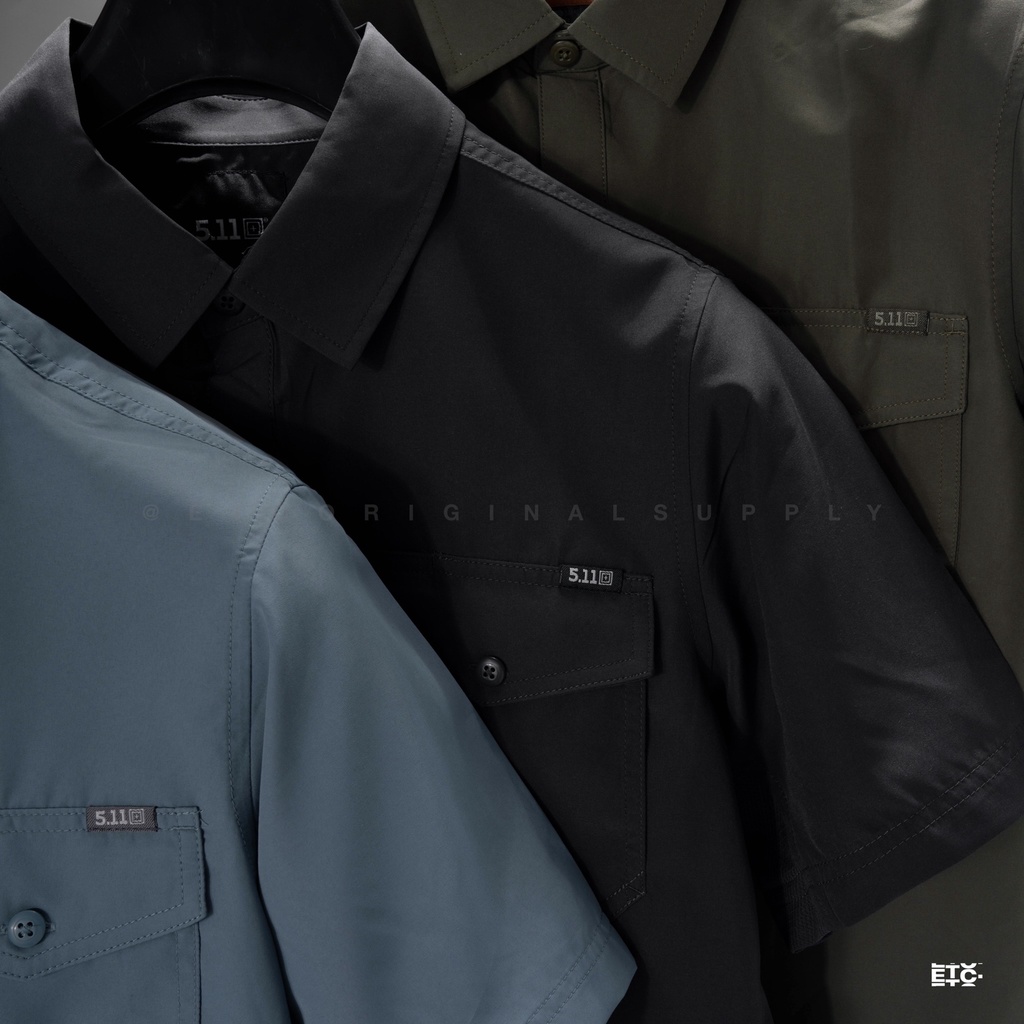 5.11 TCTCL Men's Ellis &amp; Marksman 50+ UPF 2 Pocket Short Sleeve Shirt