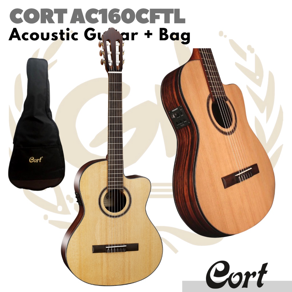 CORT AC160CFTL Acoustic Electric Nylon Guitar | Gitar Akustik Elektrik Nilon