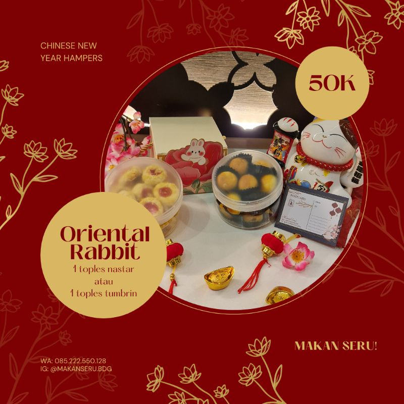 

Hampers Imlek Makan Seru "Oriental Rabbit" Nastar Thumbrin