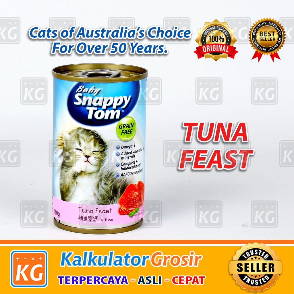 Snappy Tom Baby 150gr Makanan Basah Kucing kitten Kaleng 150 gr Wet Food Snappy Tom Baby 150 gram Wet Food For Cat Real Meat