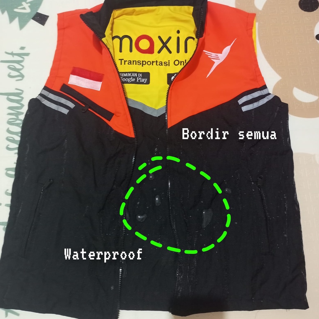bukan Jaket lalamove bolak balik maxim lalamove maxim bolak balik ini Rompi real PIC Bordir waterpro