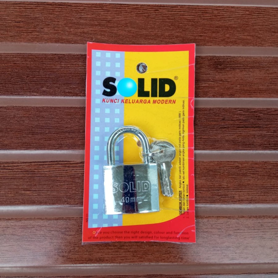 KUNCI GEMBOK PENDEK PAGAR RUMAH SOLID 818 40MM CHROME // KUNCI PINTU