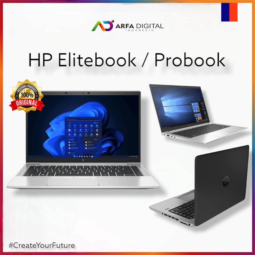 Laptop HP Elitebook / Probook Core I7 / I5 RAM 8GB SSD 256GB Murah Bergaransi