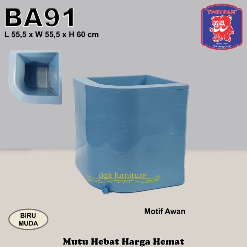 Bak Air Mandi Sudut Oval Kamar Mandi PVC Plastik Warna