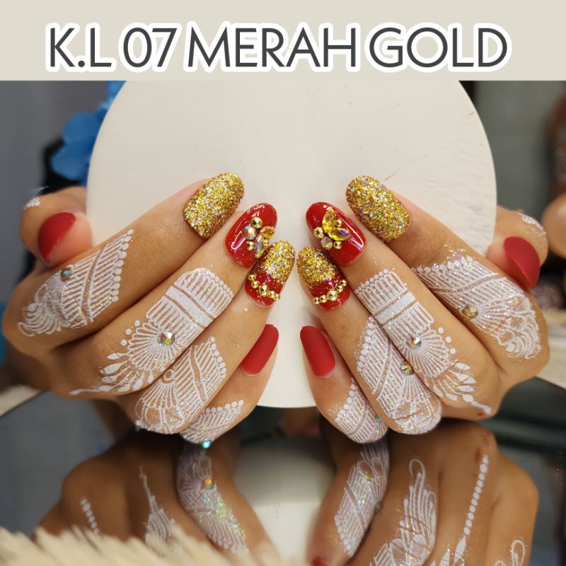 [POM] KUKU PALSU HAND MADE POMPOM UNTUK WEDDING LAMARAN FREE TOOLKIT BISA PILIH SIZE KIRIM HARI YANG SAMA