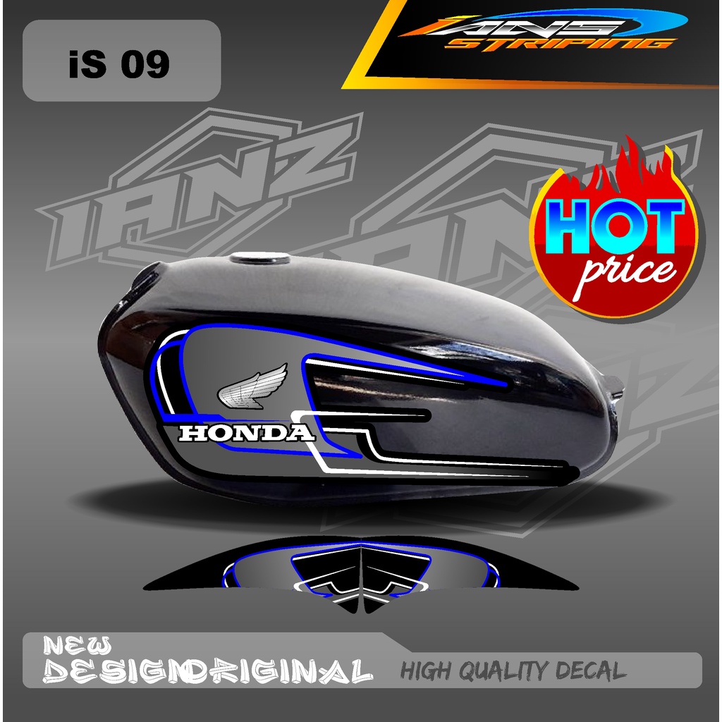 STRIPING MOTOR CB 100 STANDART / STIKER CB 100 CUSTOM HOLOGRAM DAN NON HOLOGRAM IS09