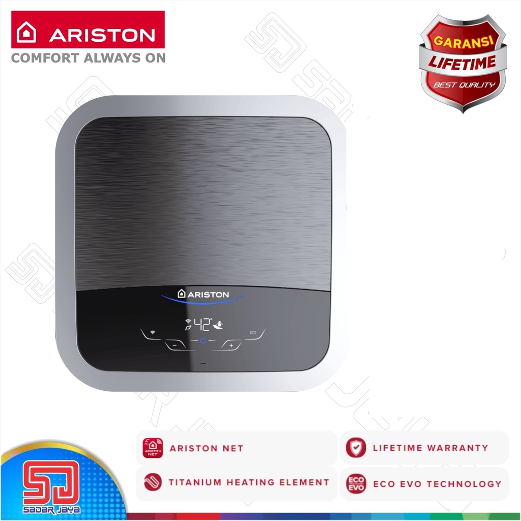 Ariston Andris 2 AN2 TOP Wifi 15 liter 350 watt Water Heater Pemanas Air Hangat Mandi