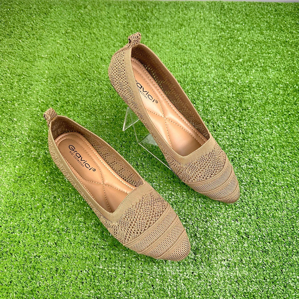 GRAVICI - Sepatu Flat Rajut Import Wanita Elegan DO-42