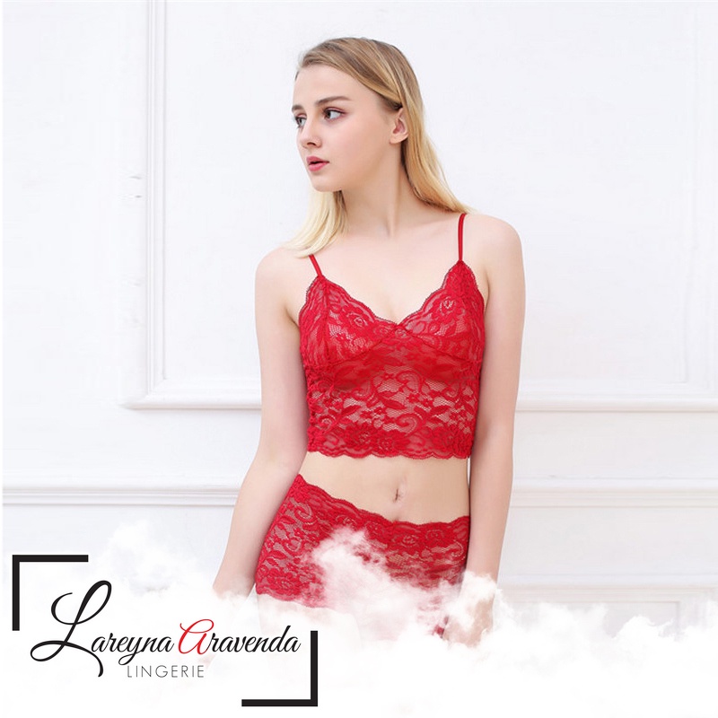 Lareyna Aravenda Set Bra + Celana Dalam Model Full Lace LG141