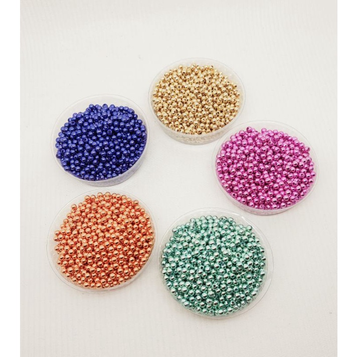 mutiara metalik/mutiara baju 3mm dan 4mm