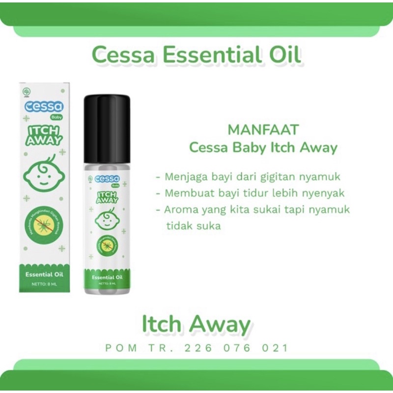 Cessa itch away roll on 8 ml ( essetial oil anti nyamuk bayi )