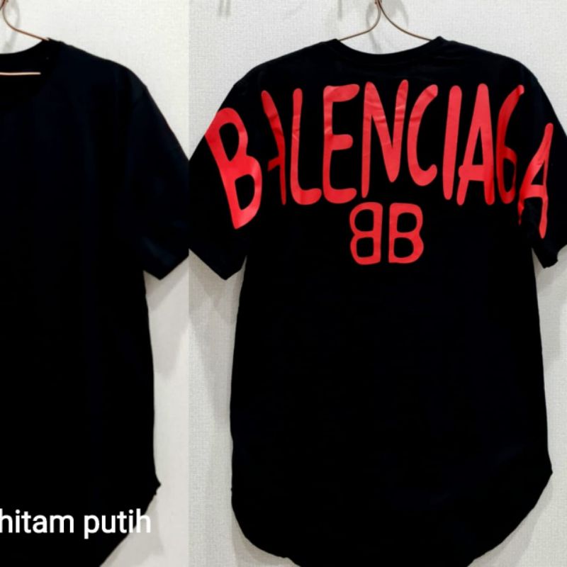 kaos oval u right hitam putih