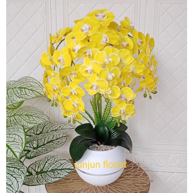 bunga anggrek latex murah//bunga anggrek latek rimbun//bunga anggrek latex jumbo artificial