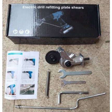 Electric Drill Refitting Plate Shears Ekstensi Bor Pemotong Seng