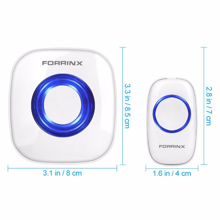 Bel Bell Pintu Rumah Wireless Waterproof 2 Receiver DoorBell 300M