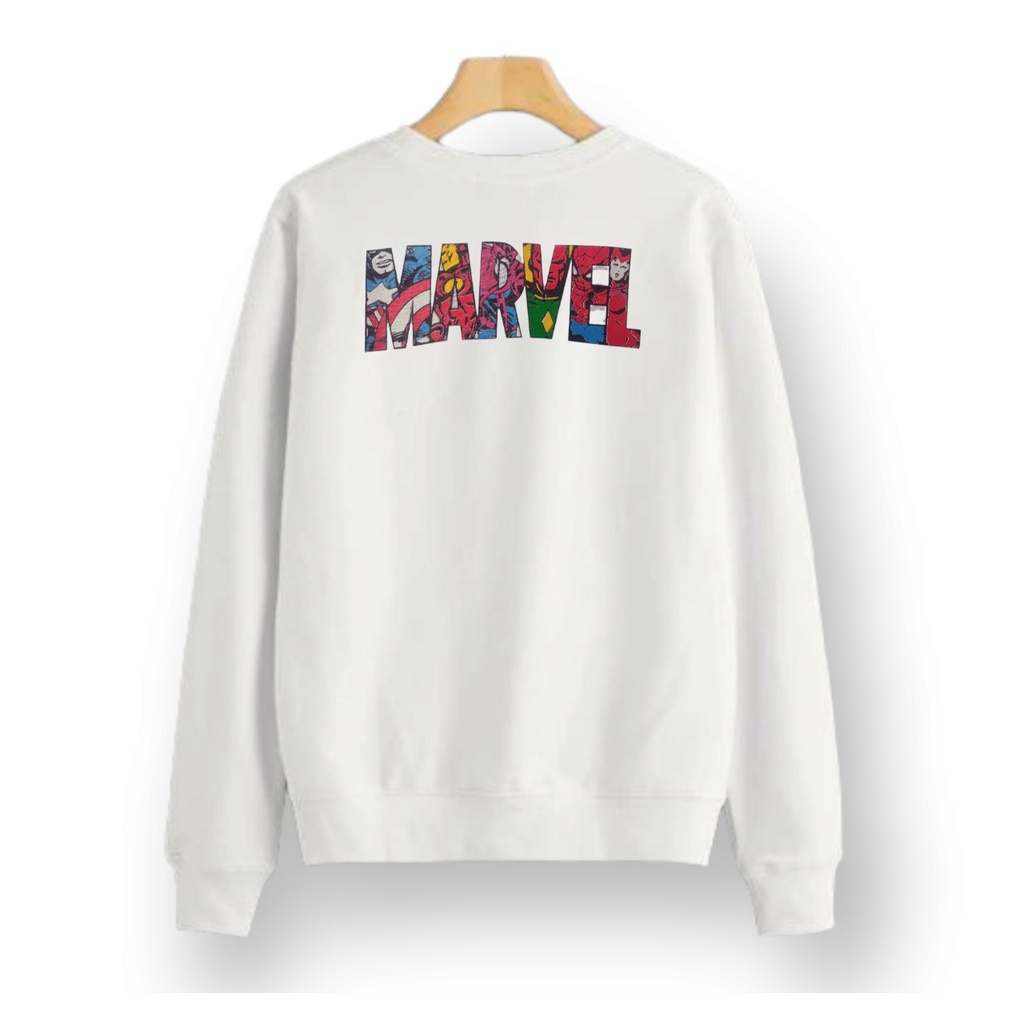 COD Sweater Crewneck Marvel Terbaru Bahan Tebal Untuk Pria dan Wanita Unisex