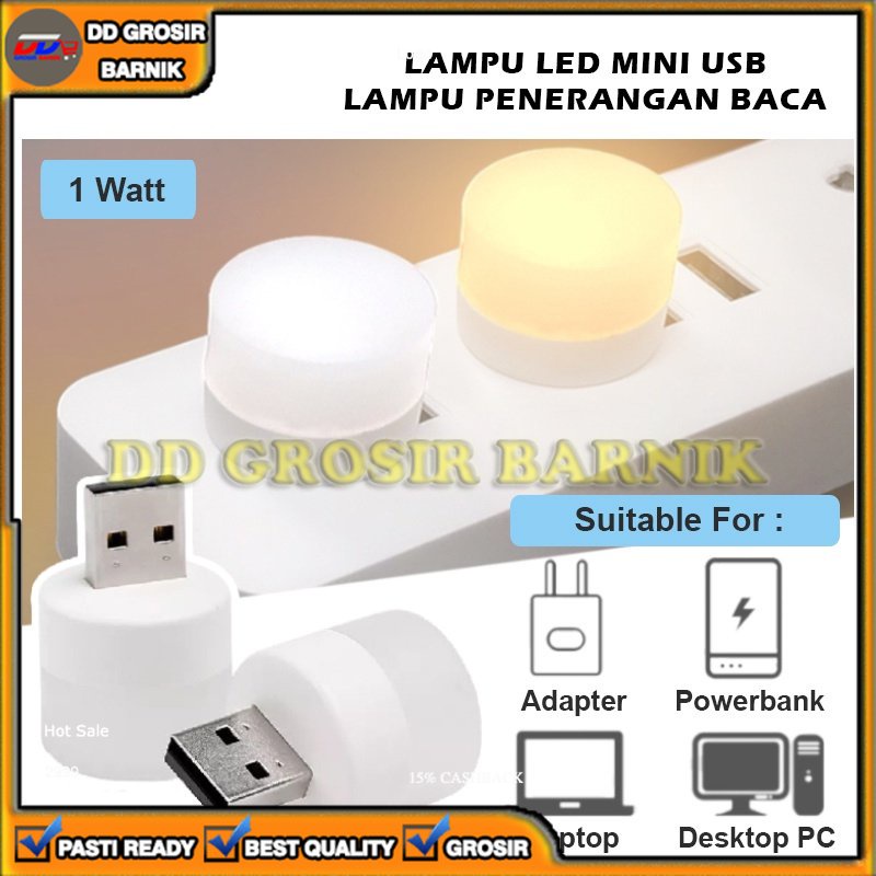 [DGB] LAMPU MINI USB LED TABUNG TIDUR NIGHT LAMP BACA