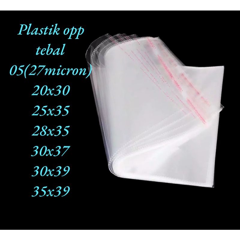 PLASTIK BAJU OPP TEBAL 05 (27MICRON)