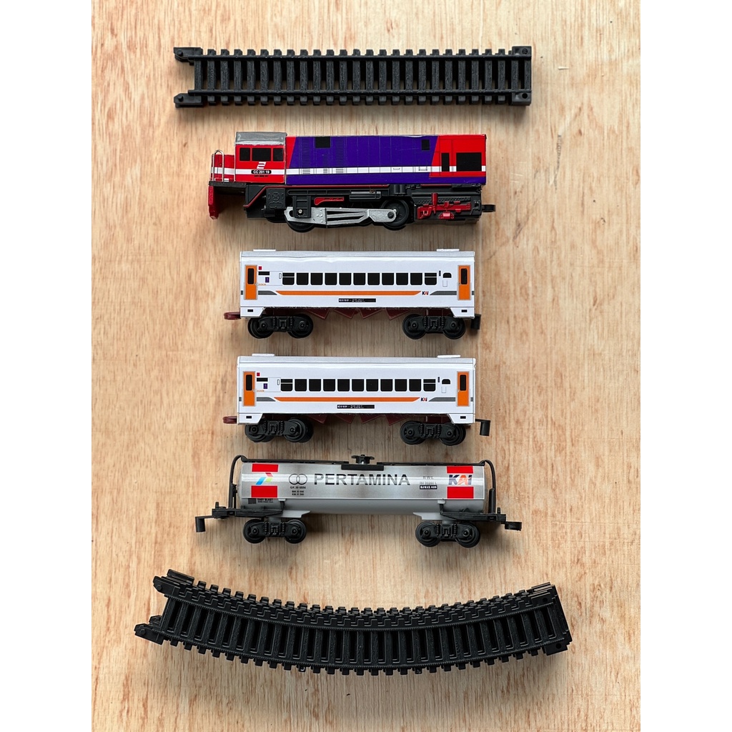 Paket Mainan Kereta Api Ekonomi Lokomotif CC 201 Perumka | Miniatur Kereta Api Indonesia - Hunting M