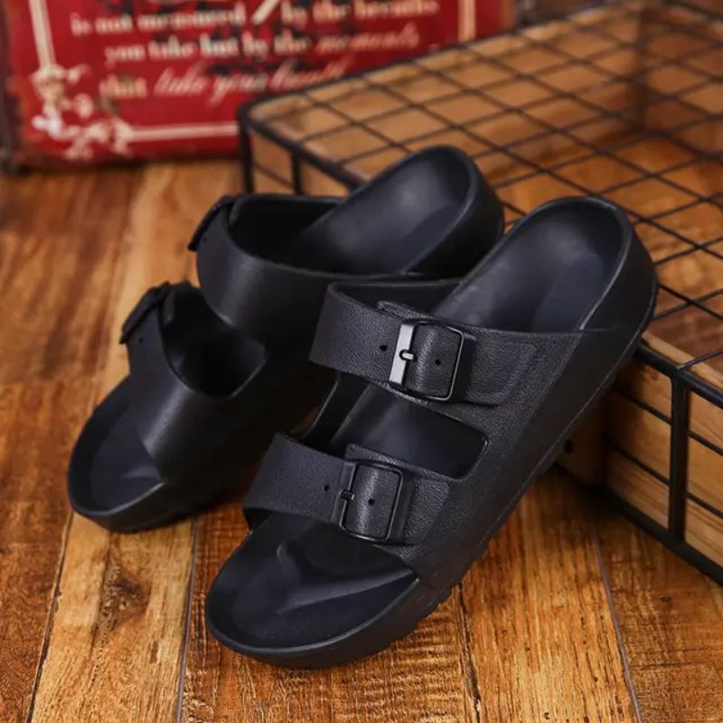 Sandal Pria Birken Jumbo Slip on Strap 2 Sandal Pylon Ringan Korean Styles Ban 2 Limitless