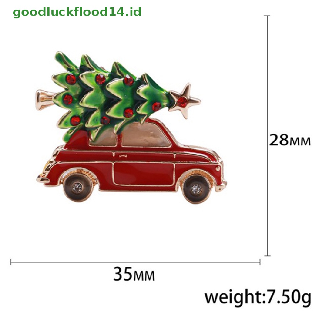 [GOOGFOUR] Enamel Mobil Pohon Natal Bros Pin Wanita Fashion Perhiasan Hadiah Trendi Bros [TOP]