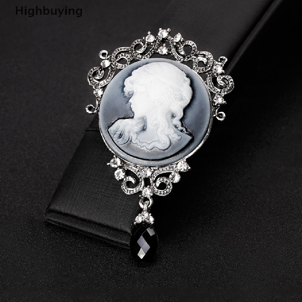 Hbid 1pcs New Cameo Victoria Gaya Kristal Pesta Pernikahan Wanita Liontin Bros Pin Glory