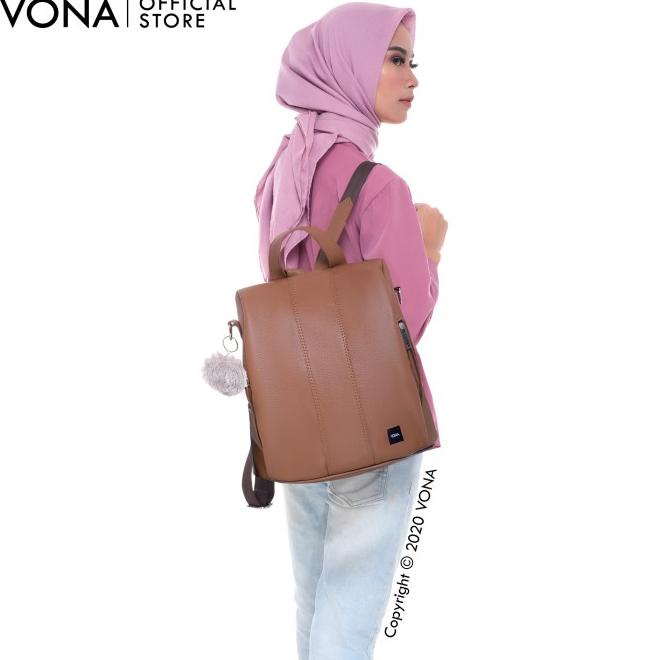 VONA Tas Ransel Wanita Korea Multifungsi 3 in 1 / Backpack - SCARLETT